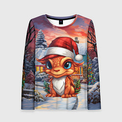 Женский лонгслив Символ нового 2024 года маленький дракон