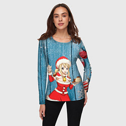 Лонгслив женский Подарок от снегурочки, цвет: 3D-принт — фото 2