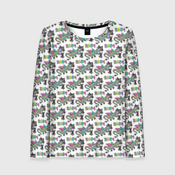 Лонгслив женский Паттерн детский со Змеем Горынычем, цвет: 3D-принт