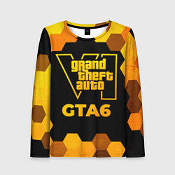 Женский лонгслив GTA6 - gold gradient