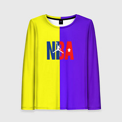 Лонгслив женский NBA sport полосы, цвет: 3D-принт