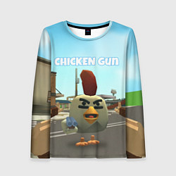 Лонгслив женский Chicken Gun - shooter, цвет: 3D-принт