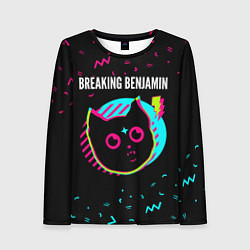 Лонгслив женский Breaking Benjamin - rock star cat, цвет: 3D-принт