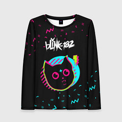 Женский лонгслив Blink 182 - rock star cat