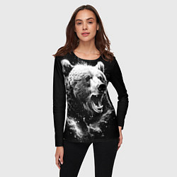 Лонгслив женский Медведь на охоте, цвет: 3D-принт — фото 2