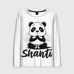 Лонгслив женский Шанти панда, цвет: 3D-принт