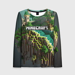 Женский лонгслив Minecraft logo летняя карта