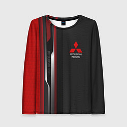 Лонгслив женский Mitsubishi - carbon style, цвет: 3D-принт