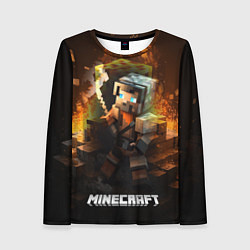 Лонгслив женский Minecraft персонаж искры от огня, цвет: 3D-принт