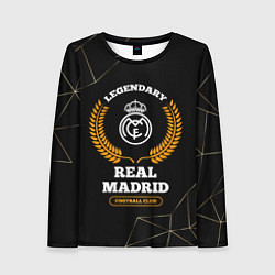 Женский лонгслив Лого Real Madrid и надпись legendary football club