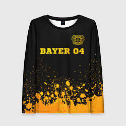 Женский лонгслив Bayer 04 - gold gradient посередине