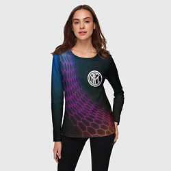 Лонгслив женский Inter футбольная сетка, цвет: 3D-принт — фото 2