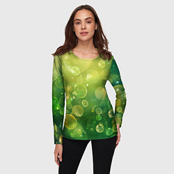 Лонгслив женский Летние пузыри, цвет: 3D-принт — фото 2