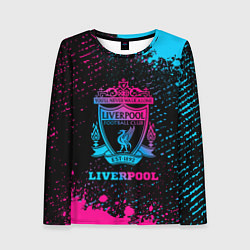 Женский лонгслив Liverpool - neon gradient