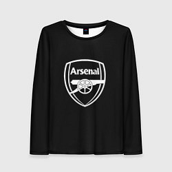 Лонгслив женский Arsenal fc белое лого, цвет: 3D-принт
