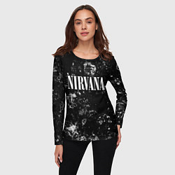 Лонгслив женский Nirvana black ice, цвет: 3D-принт — фото 2