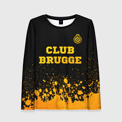 Женский лонгслив Club Brugge - gold gradient посередине