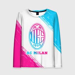 Лонгслив женский AC Milan neon gradient style, цвет: 3D-принт