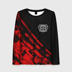 Лонгслив женский Bayer 04 sport grunge, цвет: 3D-принт