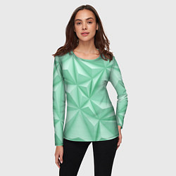 Лонгслив женский Объемные пирамидки, цвет: 3D-принт — фото 2