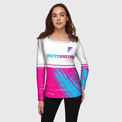 Лонгслив женский Hoffenheim neon gradient style посередине, цвет: 3D-принт — фото 2