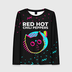 Лонгслив женский Red Hot Chili Peppers - rock star cat, цвет: 3D-принт
