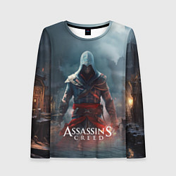 Лонгслив женский Assassins creed ночной город, цвет: 3D-принт