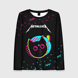 Женский лонгслив Metallica - rock star cat