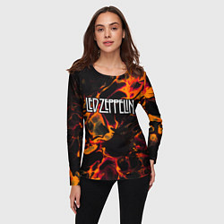 Лонгслив женский Led Zeppelin red lava, цвет: 3D-принт — фото 2