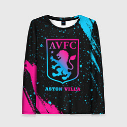 Лонгслив женский Aston Villa - neon gradient, цвет: 3D-принт