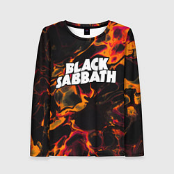 Женский лонгслив Black Sabbath red lava