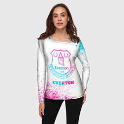 Лонгслив женский Everton neon gradient style, цвет: 3D-принт — фото 2