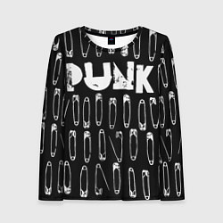 Лонгслив женский Punk pins, цвет: 3D-принт