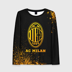Лонгслив женский AC Milan - gold gradient, цвет: 3D-принт