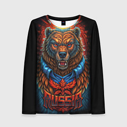 Лонгслив женский Военный русский медведь, цвет: 3D-принт