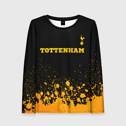 Женский лонгслив Tottenham - gold gradient посередине