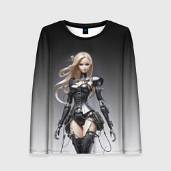 Лонгслив женский Cyber Barbie - fantasy cyberpunk ai art, цвет: 3D-принт
