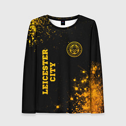 Лонгслив женский Leicester City - gold gradient вертикально, цвет: 3D-принт