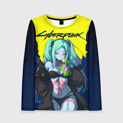 Лонгслив женский Ребекка - бегущие по краю, цвет: 3D-принт