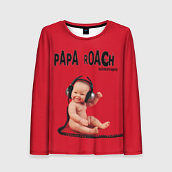 Лонгслив женский Papa Roach - baby with headphones, цвет: 3D-принт