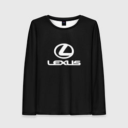 Лонгслив женский Lexus white logo, цвет: 3D-принт