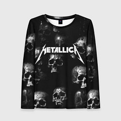 Лонгслив женский Metallica - logo rock group, цвет: 3D-принт