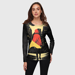 Лонгслив женский Человек идет по ночному городу, цвет: 3D-принт — фото 2