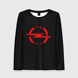 Лонгслив женский Opel red logo, цвет: 3D-принт
