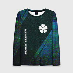 Лонгслив женский Black Clover glitch blue, цвет: 3D-принт