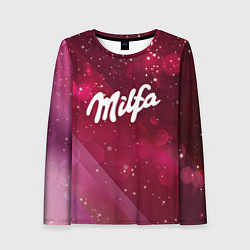 Женский лонгслив Milfa надпись в стиле шоколадки Milka