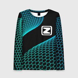 Лонгслив женский Zotye electro hexagon, цвет: 3D-принт