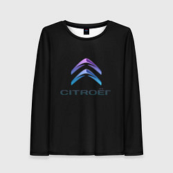 Лонгслив женский Citroen logo neon, цвет: 3D-принт