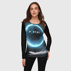 Лонгслив женский Portal logo game, цвет: 3D-принт — фото 2