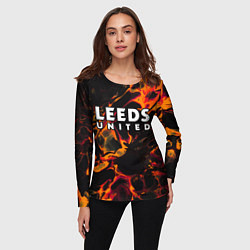 Лонгслив женский Leeds United red lava, цвет: 3D-принт — фото 2